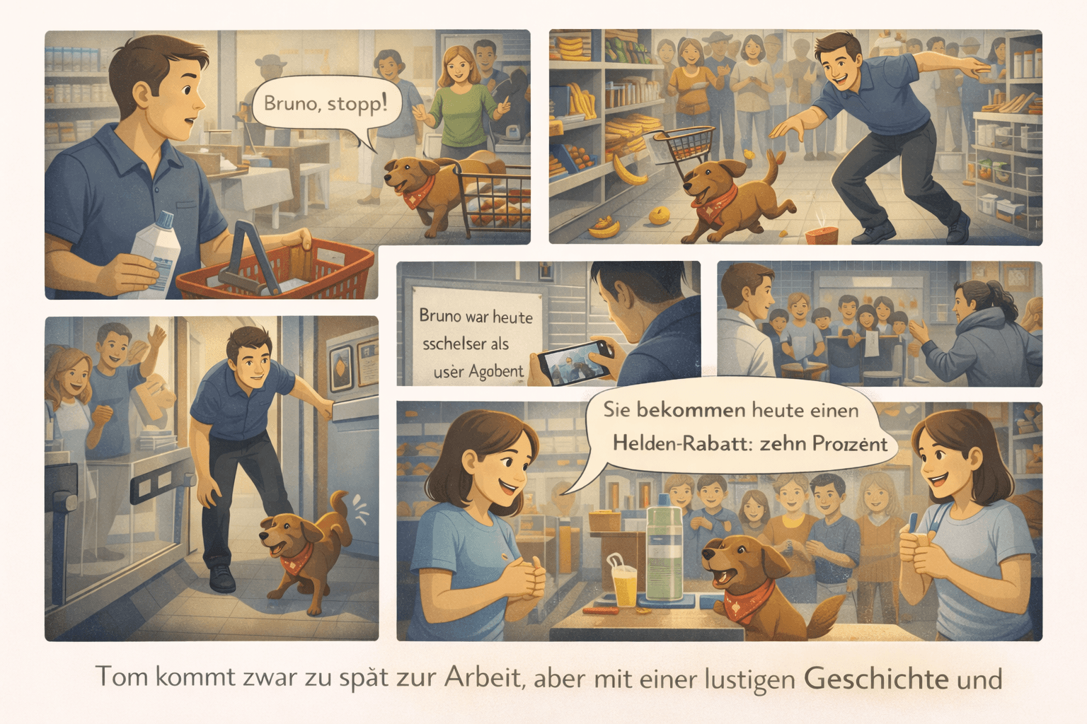 Der Hund im Supermarkt